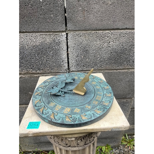 254 - Sundial on Stand with Corinthian Shaped Base (90cm H)