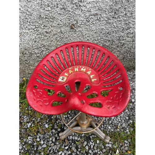 263 - McCormick Farmall Swivel Tractor Seat Stool (75cm H)