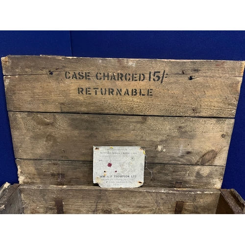 275 - Wm & P Thompson Ltd Wine Merchants Crate and Two Beer Pulls