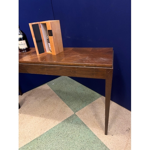 294 - Oak Veneered Console Table with Ceramic Design Top (140 cm W x 80 cm H x 40 cm D)