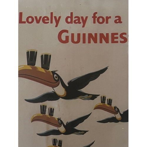 298 - A Lovely Day for a Guinness, Vintage Style Print (58 cm W x 82 cm H)