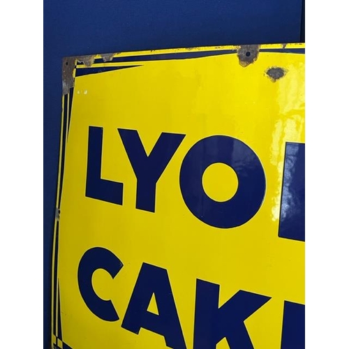 302 - Original Lyons Cake Enamel Sign (97cm W x 76cm H)