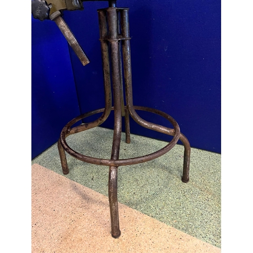 320 - Industrial Metal Swivel Stool (96 cm H)