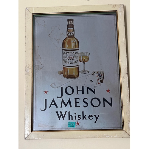 329 - John Jameson Dublin Whiskey Pictural Advertisement (52 cm W x 68 cm H)