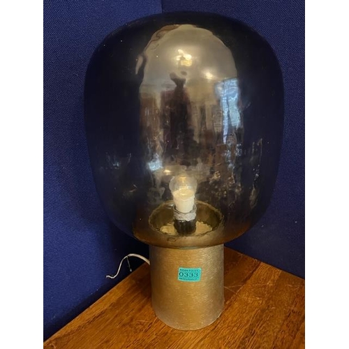 333 - Mid Century Style Occasional Lamp, Three Brass Wall Lights and an Enamel Style Wall Light