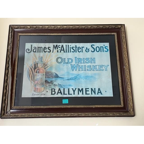 337 - James McAllister & Sons Ballymena Pictural Advertisements (83 cm W x 64 cm H)