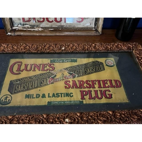 338 - Jacob & Co's Biscuits, Clunes Tobacco, Two Pictural Advertisements  (Largest 63 cm W x 33 cm H)