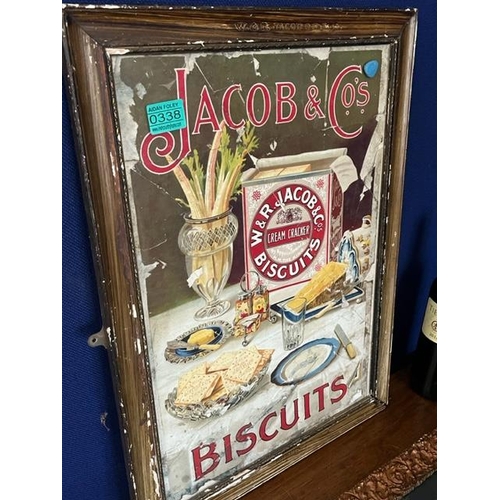 338 - Jacob & Co's Biscuits, Clunes Tobacco, Two Pictural Advertisements  (Largest 63 cm W x 33 cm H)