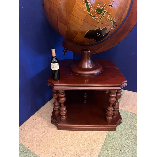 355 - Unusual Timber Globe on Table Stand (100 cm W x 180 cm H)