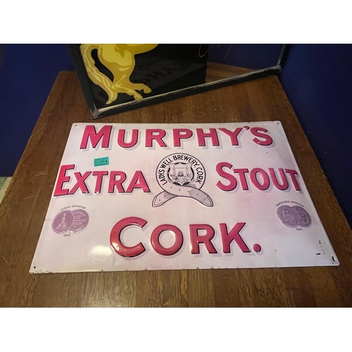 364 - Remy Martin Advertisement Mirror and Murphy's Extra Stout Tin Sign (Remy 69 cm W x 50 cm H)