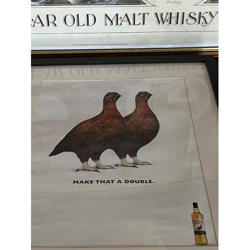 365 - McAllister's Malt Whiskey Make That a Double Famous Grouse Vintage Style Prints (67 cm W x 58 cm H)