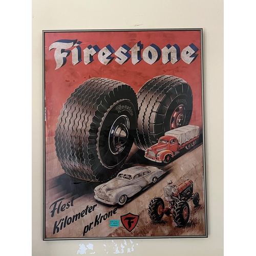 366 - Firestone Vintage Style Pictural Advertisement (64 cm W x 82 cm H)