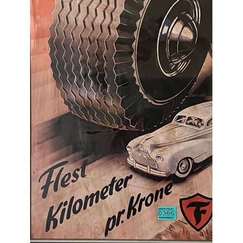 366 - Firestone Vintage Style Pictural Advertisement (64 cm W x 82 cm H)