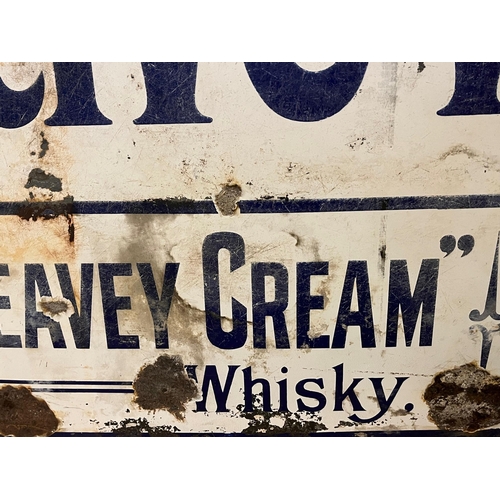 386 - Very Rare Enamel Sign, Duncan Alderdice & Co Newry: The Native Whisky, Unusual Spelling (185 cm W x ... 