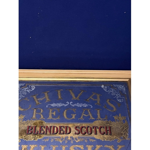 387 - Chivas Regal Blended Scotch Whiskey Advertising Mirror (92 cm W x 80 cm H)