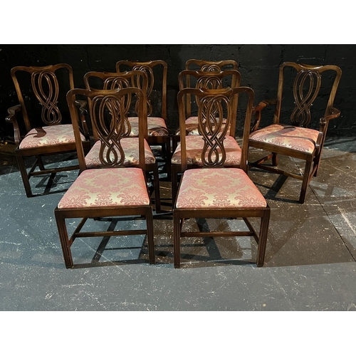 397 - Fine Set of Mahogany Hepplewhite Dining Chairs with Drop In Seats