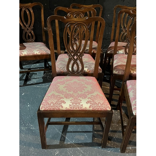 397 - Fine Set of Mahogany Hepplewhite Dining Chairs with Drop In Seats