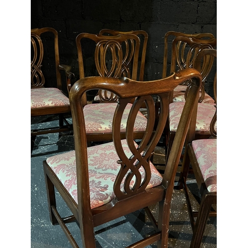 397 - Fine Set of Mahogany Hepplewhite Dining Chairs with Drop In Seats