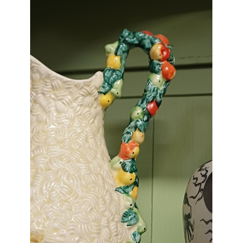 58 - Pair of Clarice Cliff Newport Pottery Harvest Jugs (28cm Tall)