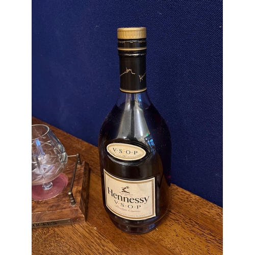 175 - Midleton Case, Tullamore Dew Stand, Hennessy VSOP Bottle