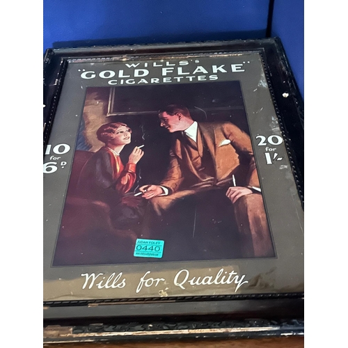 440 - Wills Gold Flake Cigarettes and Darcy's Irish Whiskey Vintage Pictural Advertisements