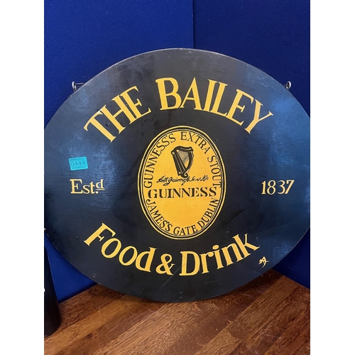 444 - The Bailey (Dublin) Guinness Extra Stout Double Sided Hanging Sign