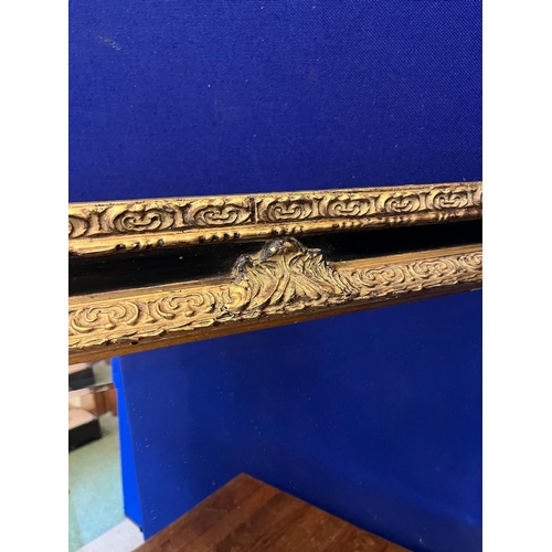 471 - Decorative Gold and Black Rectangular Mirror (92cm W x 66 cm H)