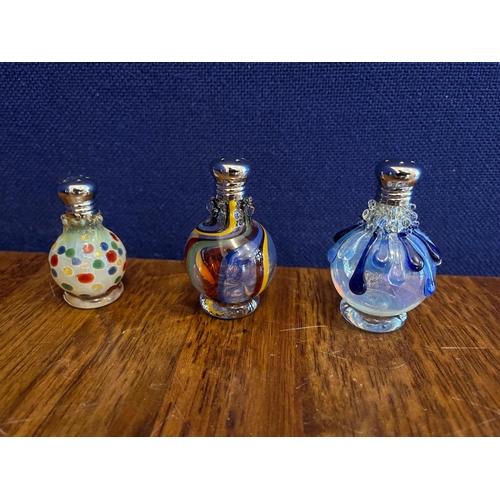 484 - Collection of Art Glass Salt and Pepper and Scent Bottles