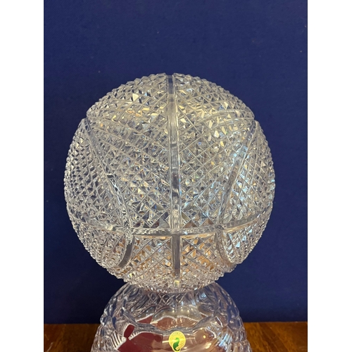 486 - Exceptional Waterford Crystal Replica Budweiser Basketball Trophy (America) (26 cm W x 34 cm H)