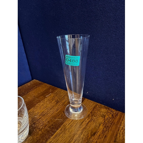 488 - Pair of Waterford Crystal Beer Glasses, Marquis and Two Waterford Tumblers (Tallest 24 cm H)