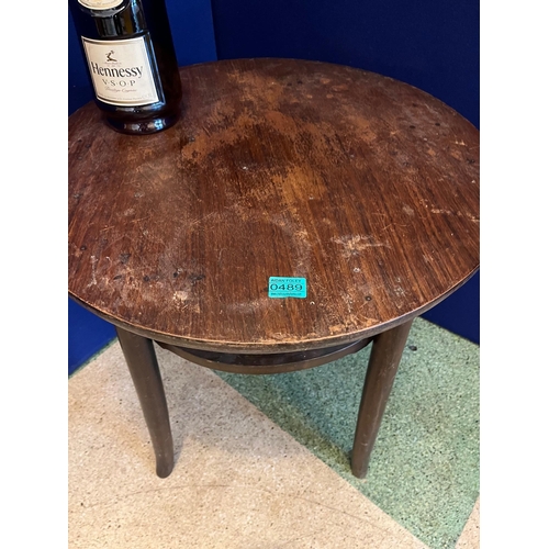 489 - Original Bentwood Bar Table, Bearing Label (60 cm W x 67 cm H)