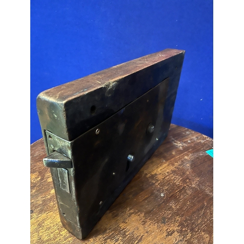 490 - Dublin Lock From Baggot Street, Brass Bound (35cm W x 24 cm H x 5 cm D)