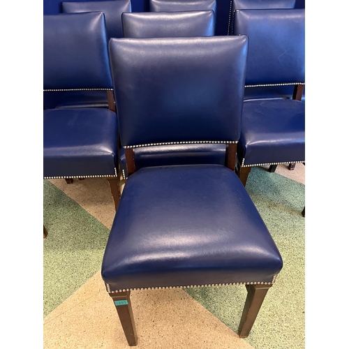 Good Set of Eight Restaurant Dining Chairs, Upholstered in Dark Blue ...