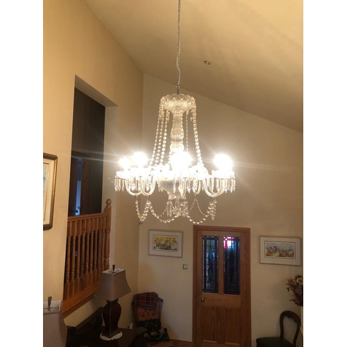 511 - Heritage Irish Crystal Eight Branch Chandalier