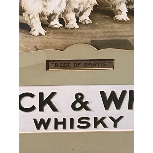 515 - Vintage Black & White Whisky Pictural Advertisement (49 cm W x 59 cm H)