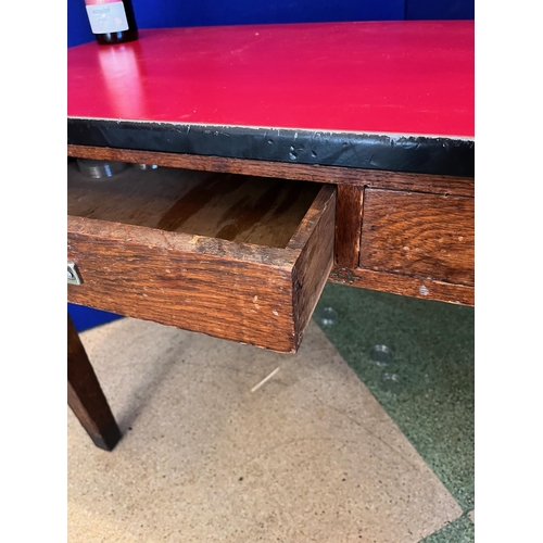 529 - Vintage Oak Desk with Formica Top (121 cm W x 77cm H x 60 cm D)