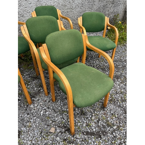 593 - Set of Six Retro Design Chairs (Stackable)