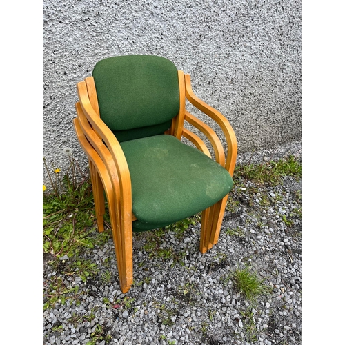 593 - Set of Six Retro Design Chairs (Stackable)