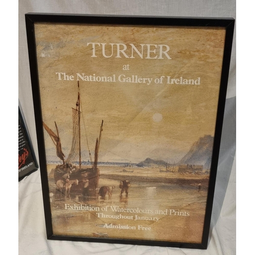 609 - Two Large Framed Dublin Posters, Westmoreland Street Bewley's and Turner at the National Gallery (Ea... 