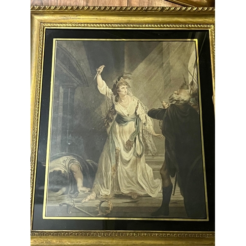 621 - Good Selection of Antique Engravings, Hogart Framing and Black Glass Border (Largest 77 cm W x 64 cm... 