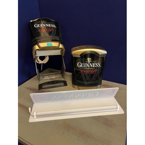 631 - As New, Guinness Bar Light and Two Guinness Tap Fronts