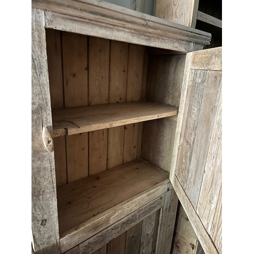 653 - Antique Food Larder with Two Panelled Doors (80cm W x 162 cm H x 36 cm H)