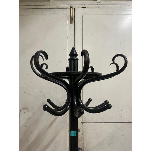 663 - Fine Dark Tall Bentwood Coat Stand (50 cm W x 205 cm H)