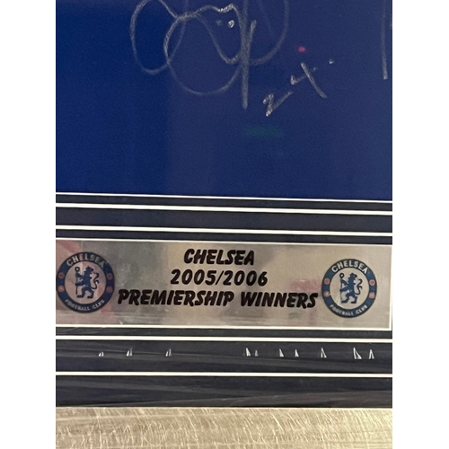 701 - Chelsea 2005/2006 Jersey Signed By the Team (69cm W x 80 cm H)