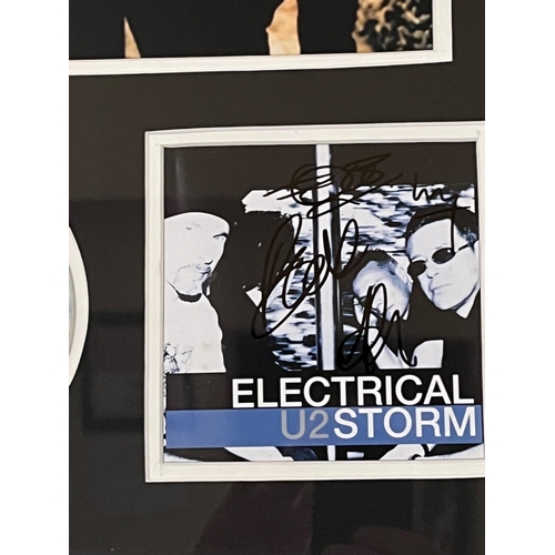 704 - Electrical Storm by U2 Signed CD, Framed (40 cm W x 50 cm H)