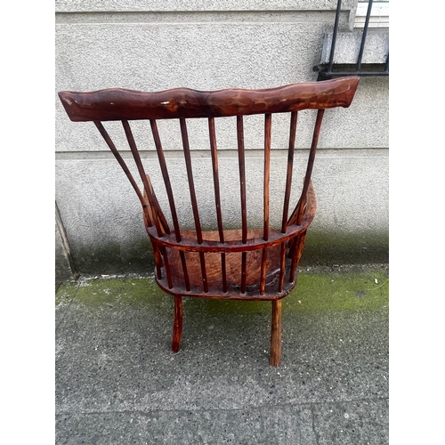 722 - Unusual Rustic Design Arm Chair (103 cm H)