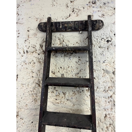 751 - 19th Century Oak Shop Ladder