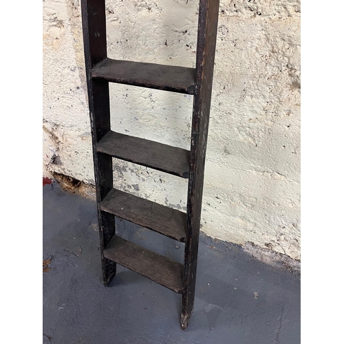 751 - 19th Century Oak Shop Ladder