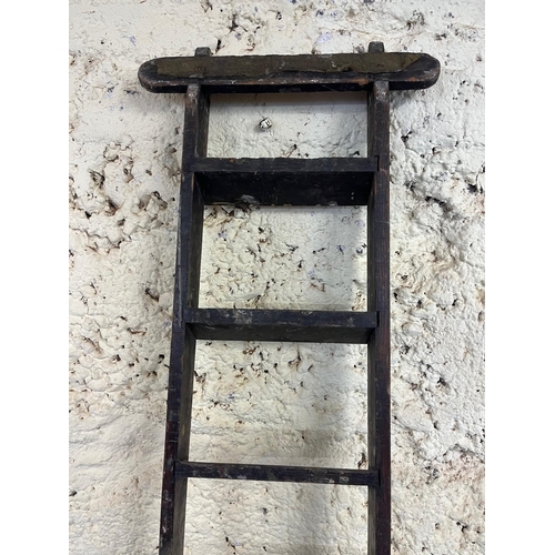 751 - 19th Century Oak Shop Ladder