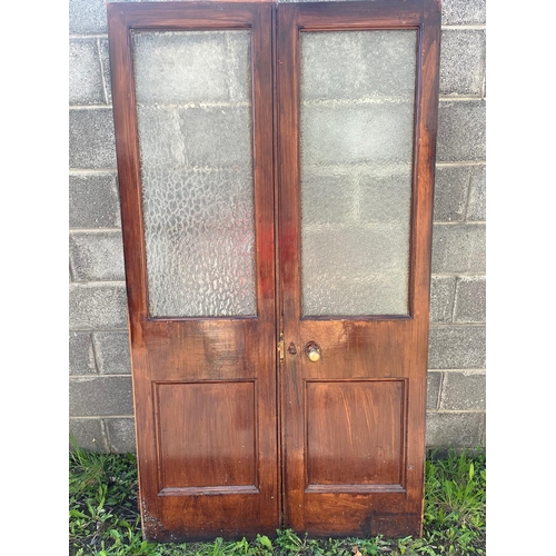 768 - Pair of Antique Scrumble Effect Bar Doors (200cm H)